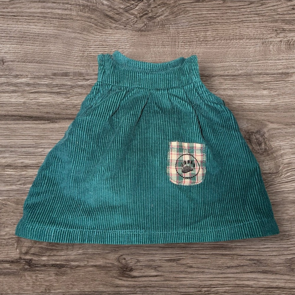 VTG Retired Boyds Bears Polly Quignapple Replacement Skirt Corduroy Green & Tag